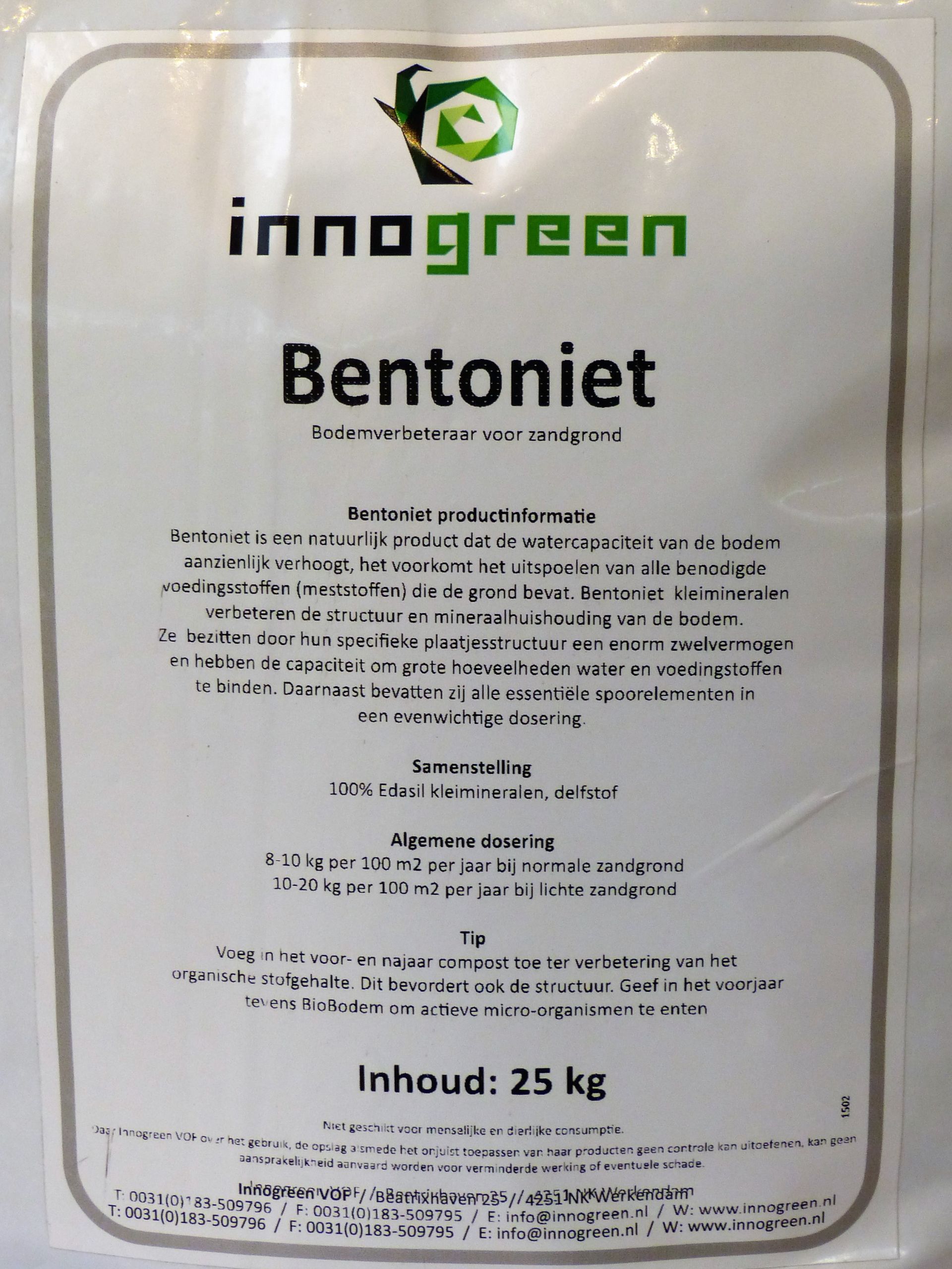Bentoniet 3 kg